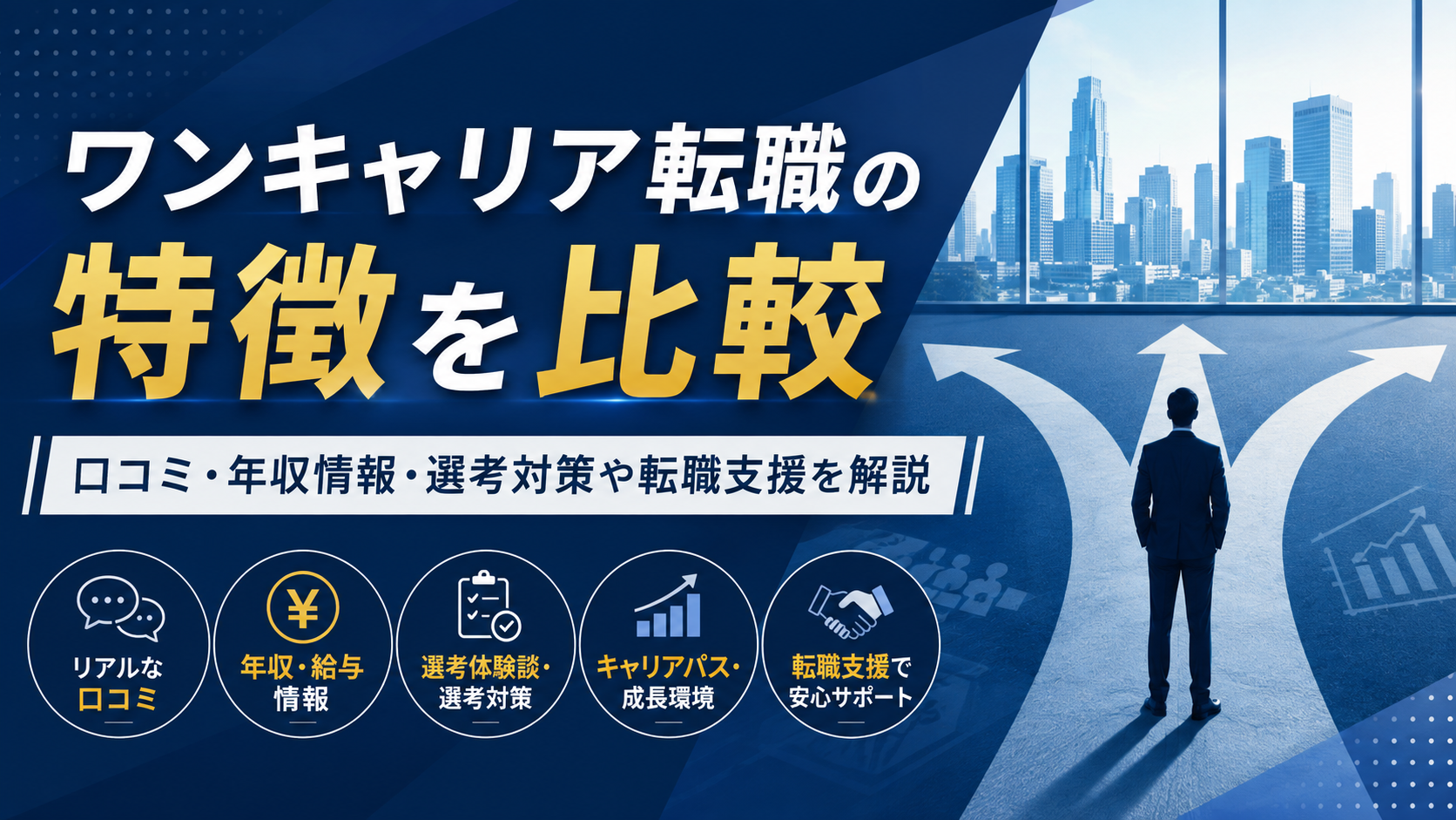ワンキャリア転職の特徴を比較｜口コミ・年収情報・選考対策や転職支援を解説
