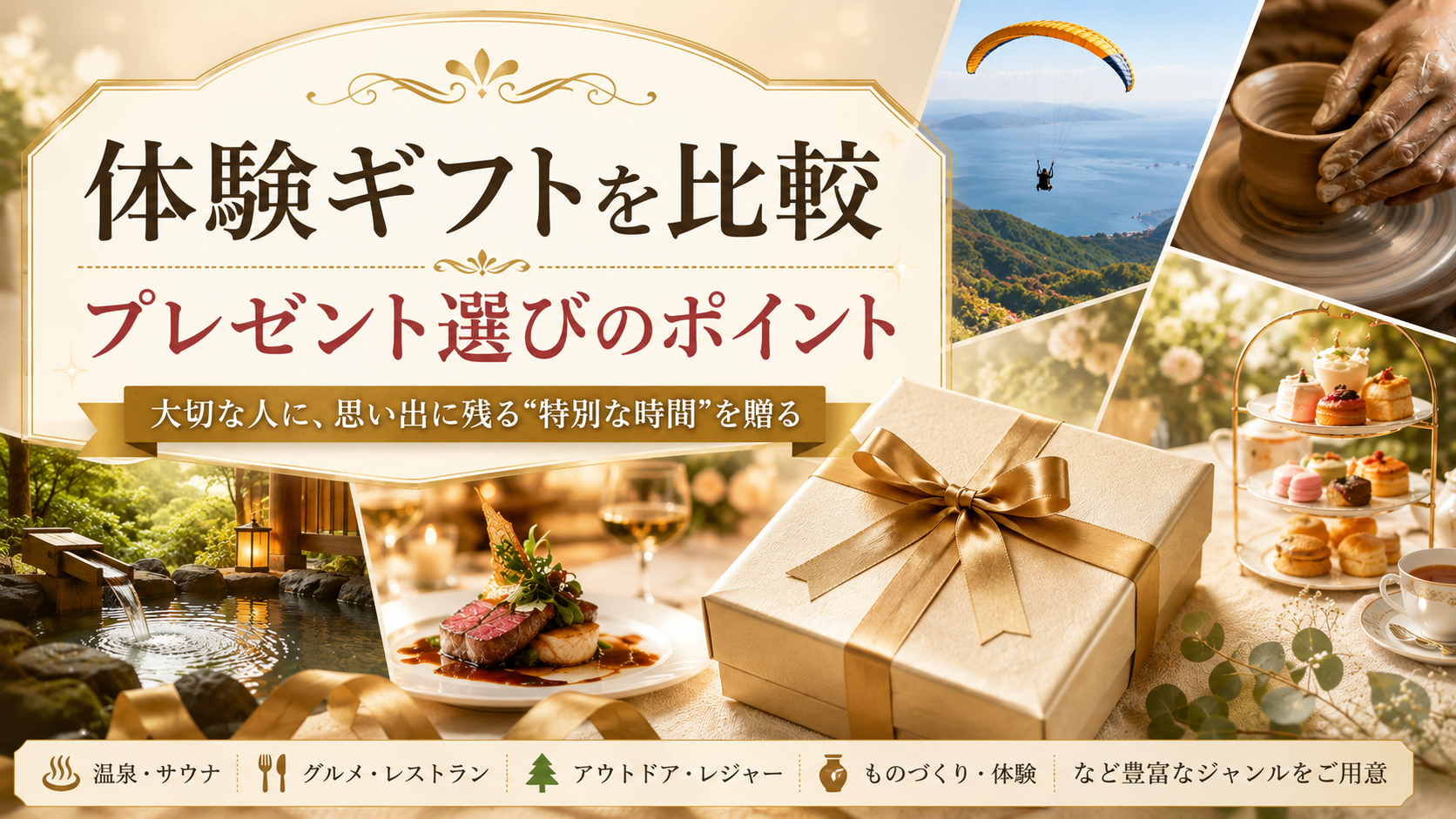 アソビュー！ギフトと他の体験ギフトを比較｜プレゼント選びで確認したいポイント