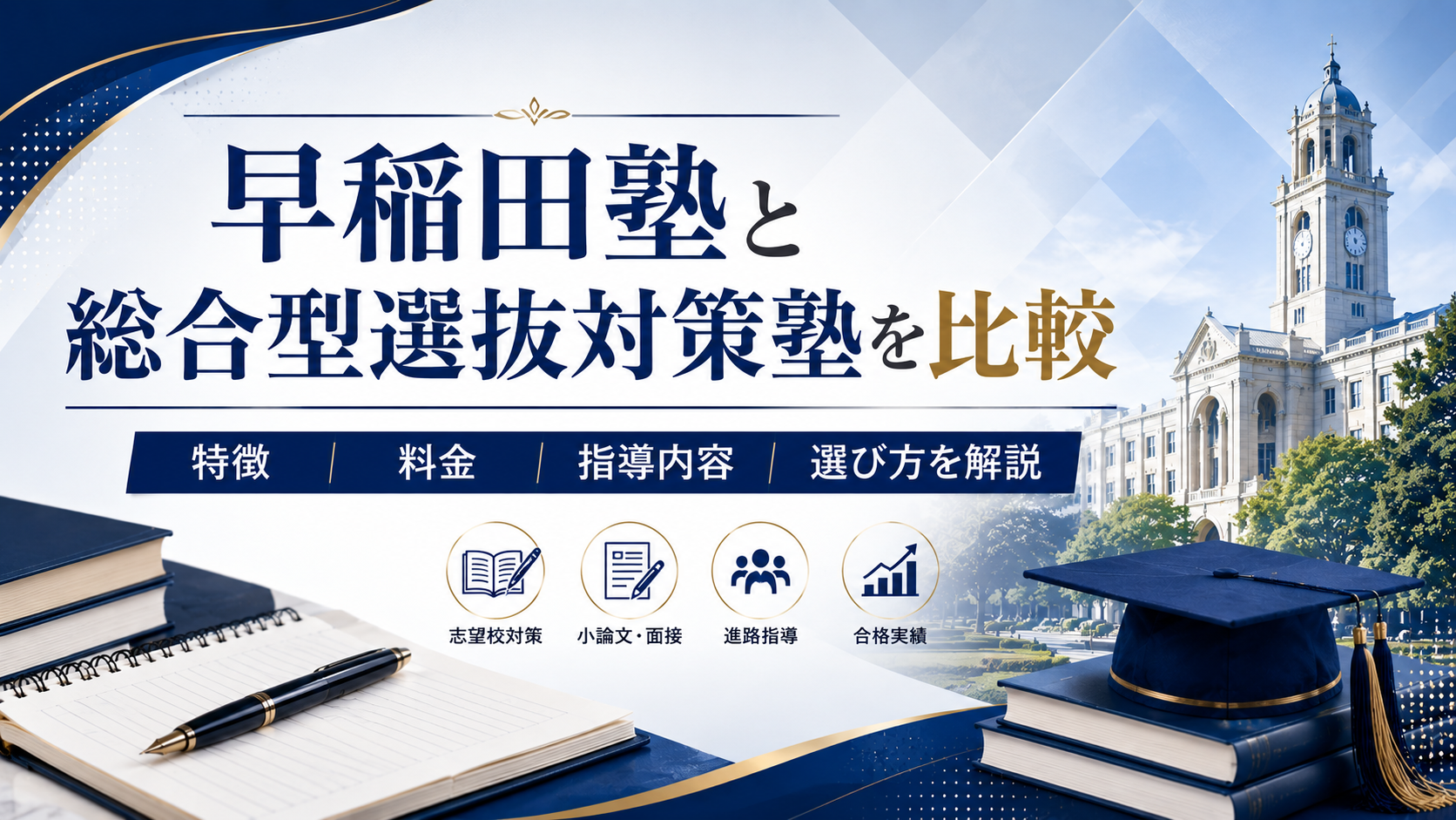 早稲田塾を他の総合型選抜対策塾と比較｜特徴・料金・指導内容・選び方を解説