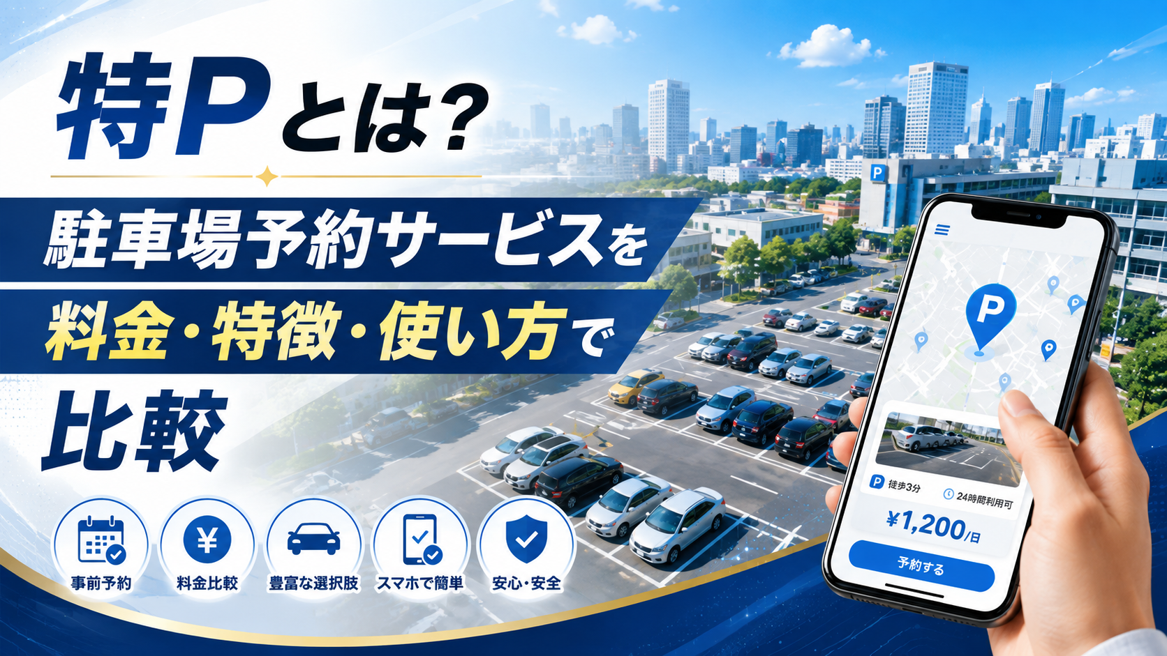 特Pとは？駐車場予約サービスを料金・特徴・使い方で比較