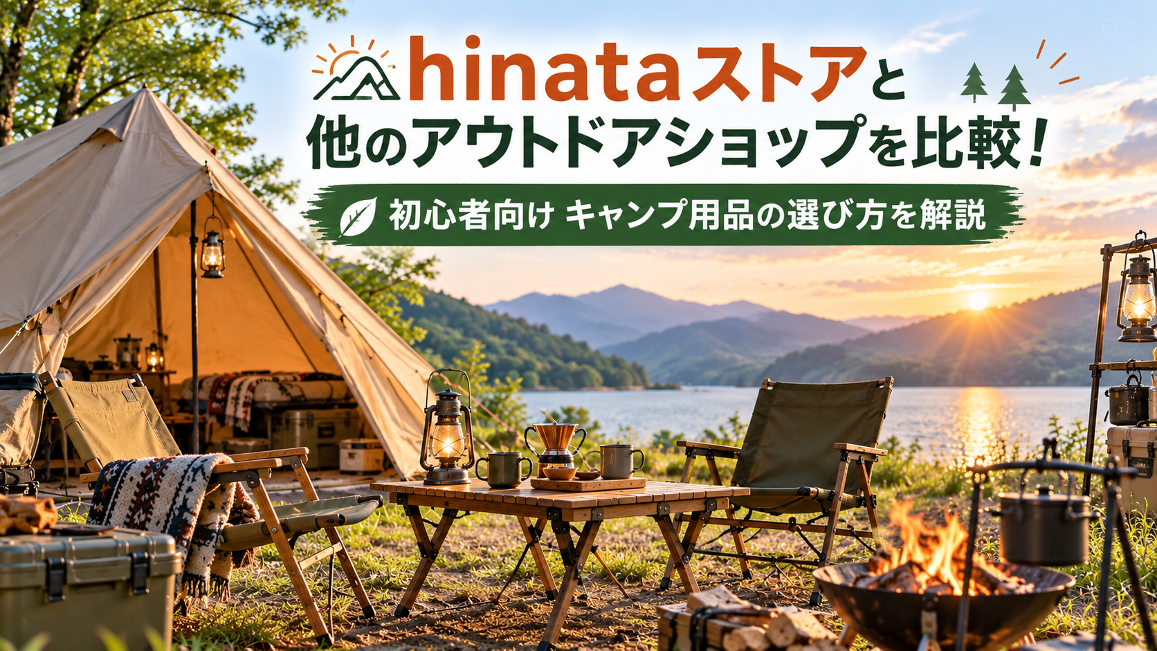 hinataストアと他のアウトドアショップを比較！初心者向けキャンプ用品の選び方を解説
