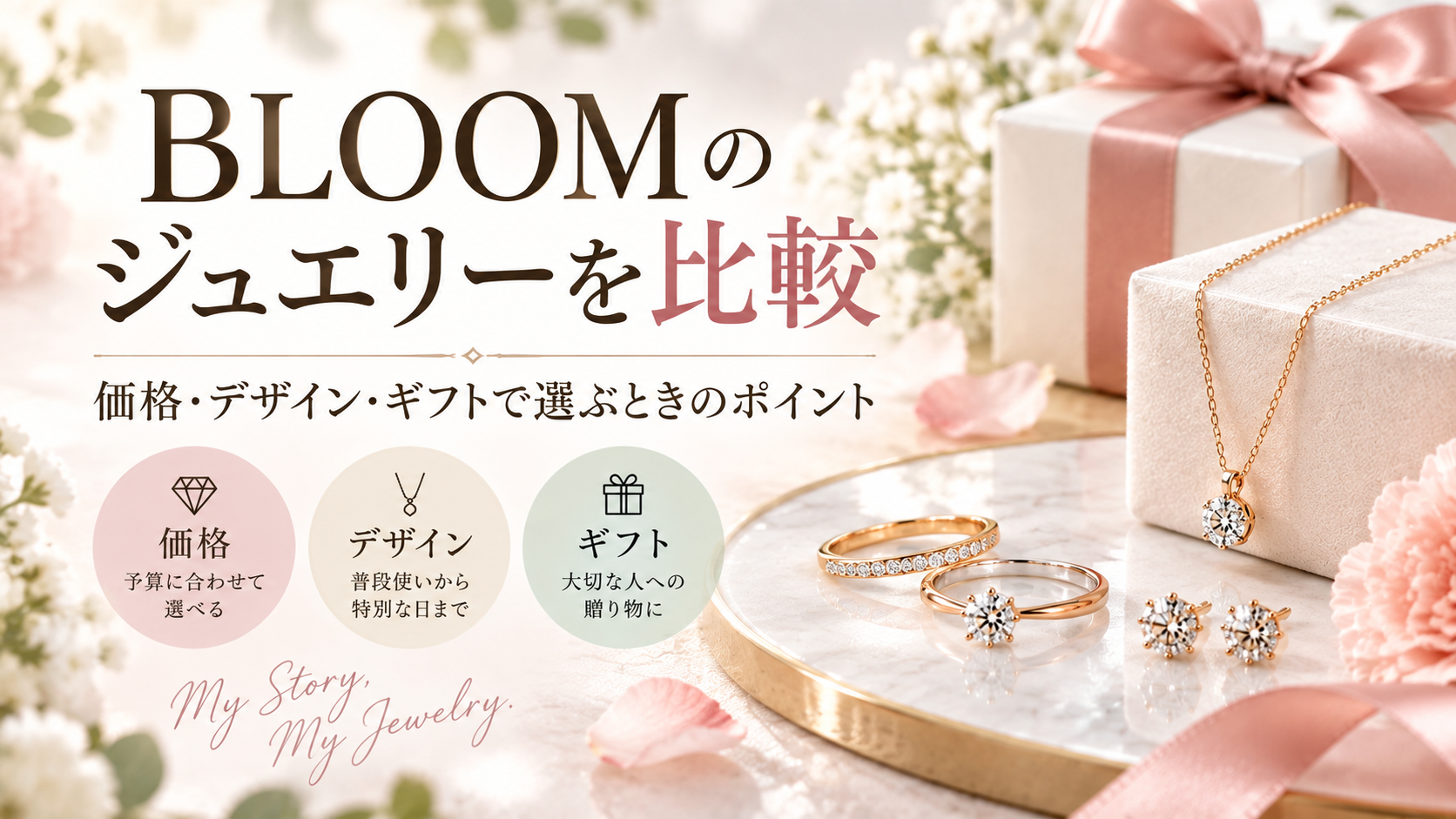 BLOOMのジュエリーを比較｜価格・デザイン・ギフトで選ぶときのポイント