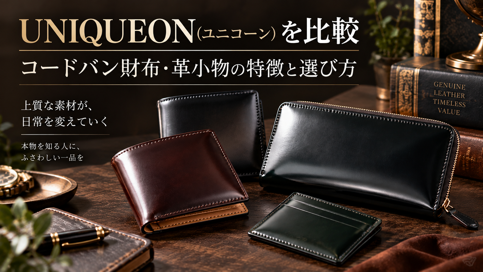 UNIQUEON（ユニコーン）とは？コードバン財布・革小物の特徴を他ブランドと比較