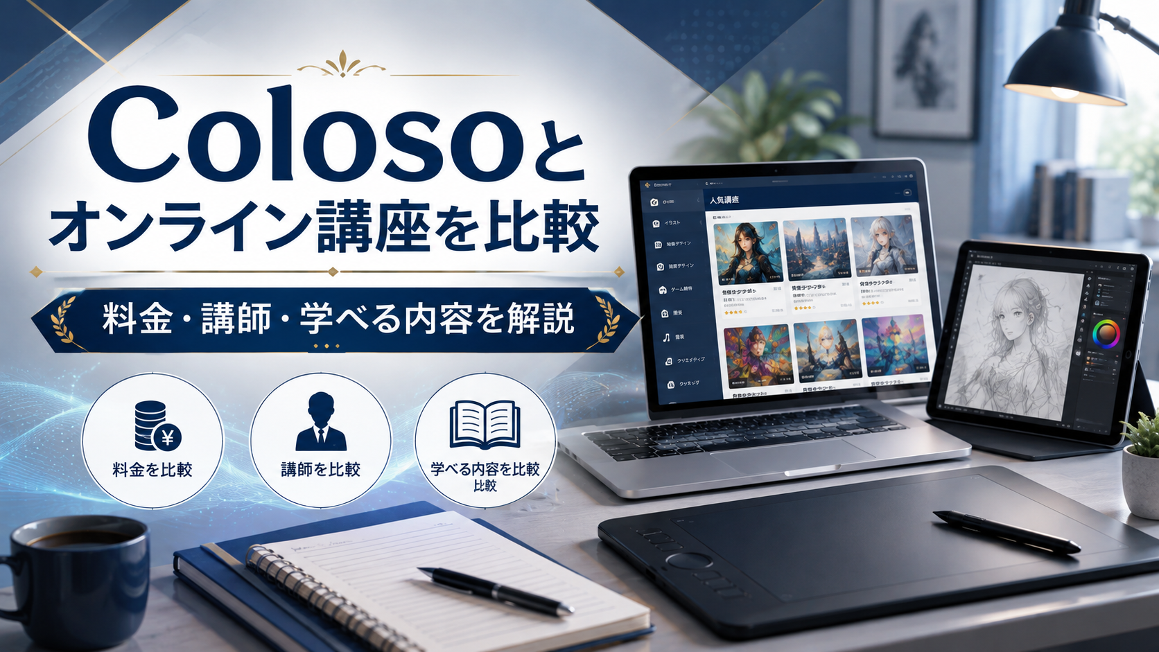 Coloso（コロソ）をオンライン講座と比較｜料金・講師・学べる内容を解説