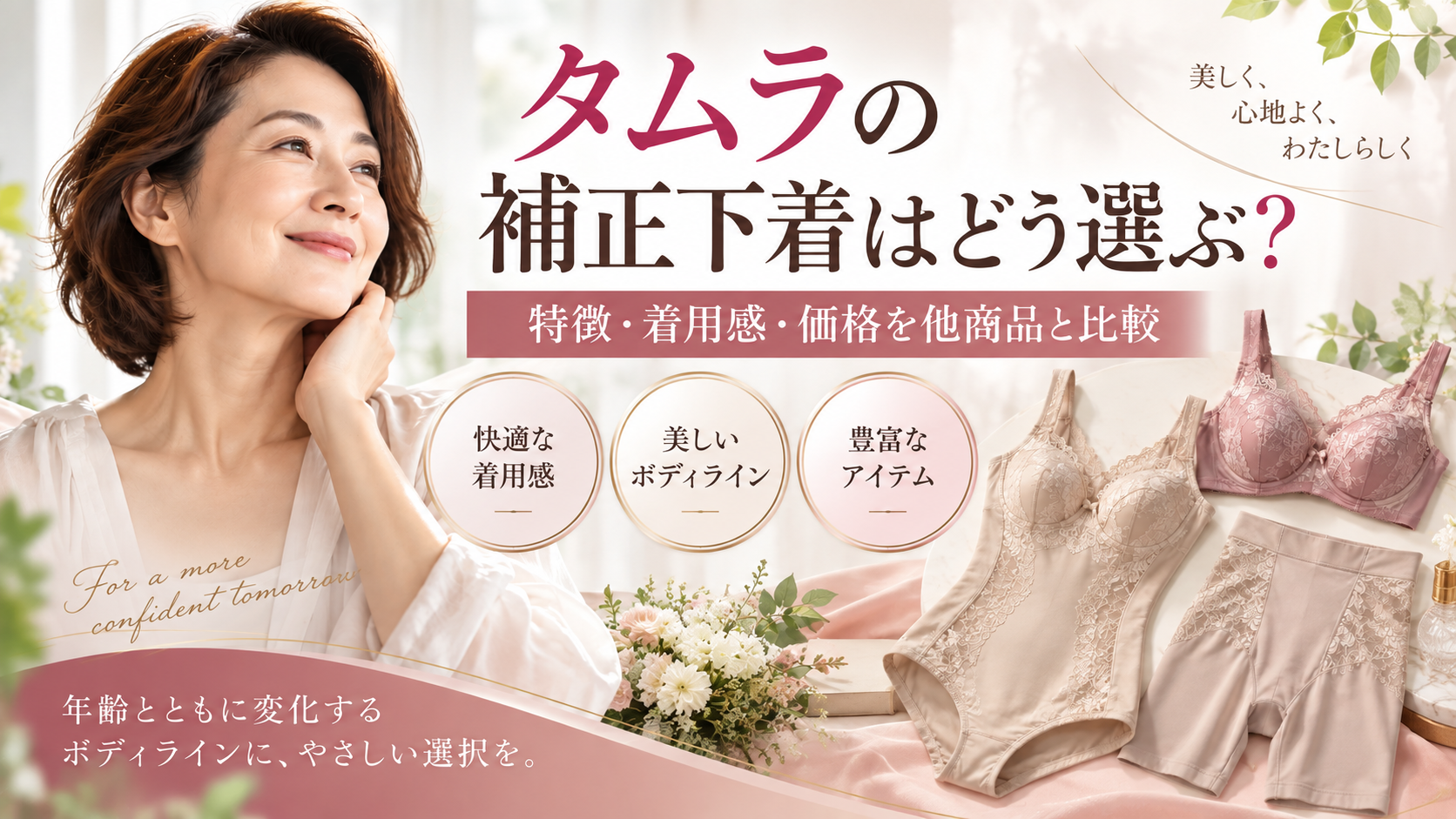 タムラの補正下着はどう選ぶ？特徴・着用感・価格を他商品と比較
